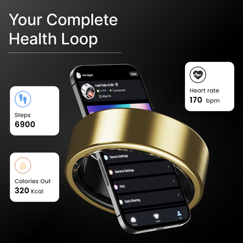 LEAF HALO SMART RING (LUXE GOLD) + SIZING KIT