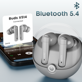 LEAF BUDS X514 ANC TRUE WIRELESS EARBUDS (ASH GREY)