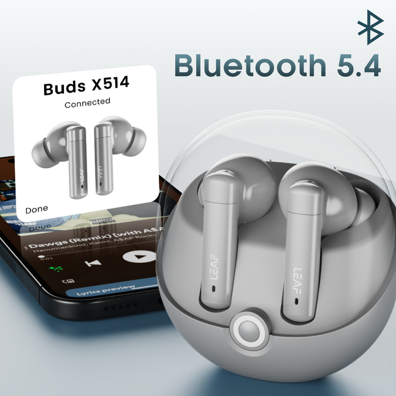 LEAF BUDS X514 ANC TRUE WIRELESS EARBUDS (ASH GREY)