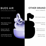 Leaf Buds Air Open-Ear Wireless Earbuds (Lavender)