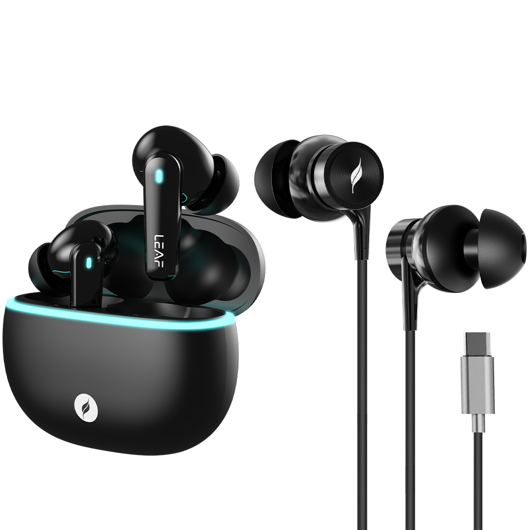 Combo: LEAF BUDS X121 CARBON BLACK + LEAF DASH 3