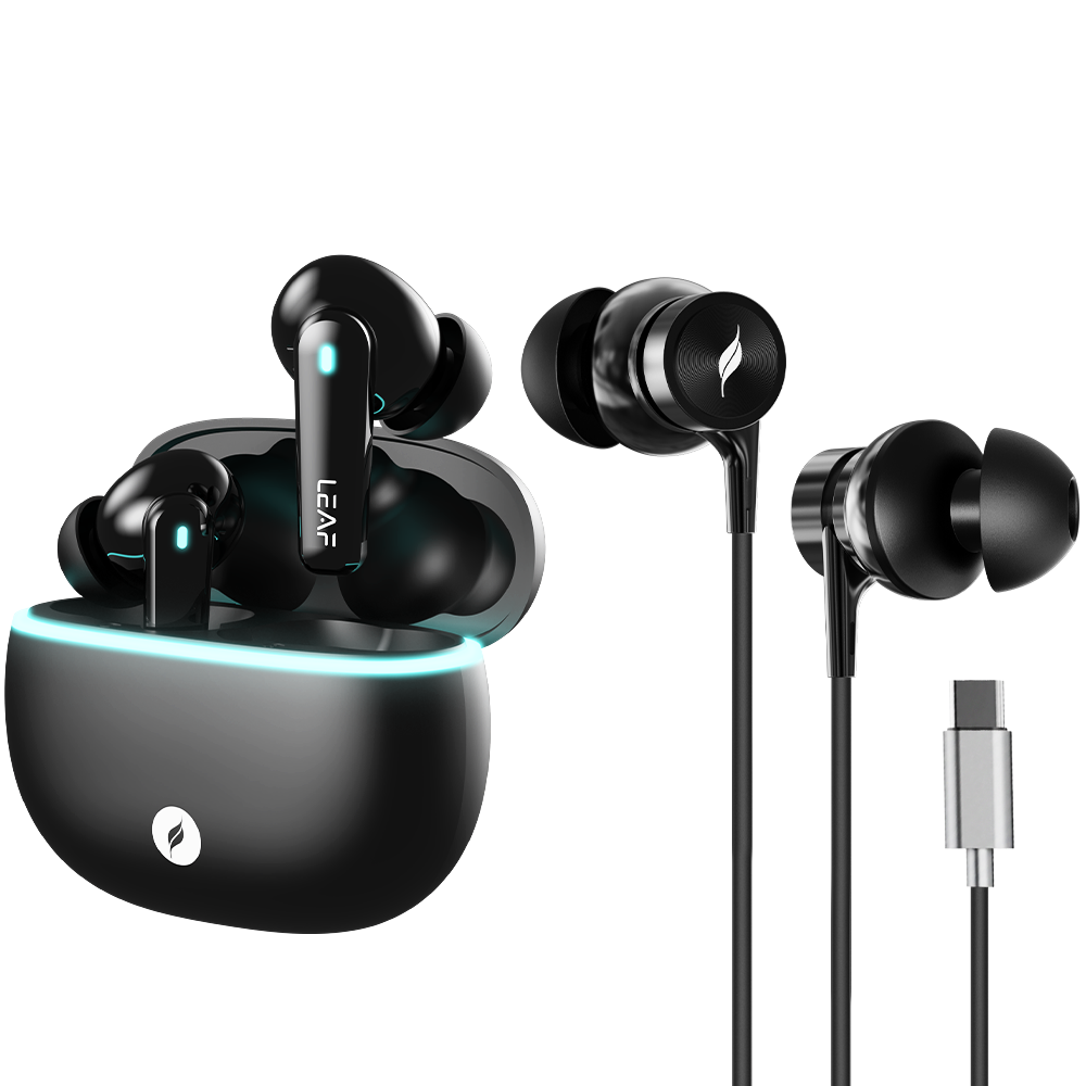 Combo: LEAF BUDS X121 CARBON BLACK + LEAF DASH 3
